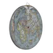 ヴィンテージハート型アンティークワールドマップピーターピア ダーツボード (正面左)