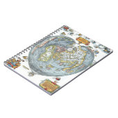 ヴィンテージハート型アンティークワールドマップピーターピア ノートブック (左側)