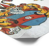 ヴィンテージハート型アンティークワールドマップピーターピア ポスター (角)