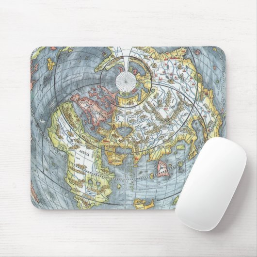 ヴィンテージハート型アンティークワールドマップピーターピア マウスパッド (マウス)