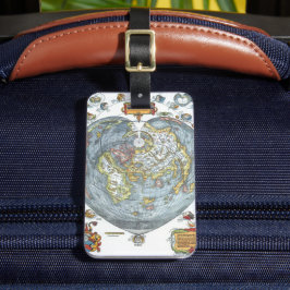 ヴィンテージハート型アンティークワールドマップピーターピア ラゲッジタグ