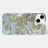ヴィンテージハート型アンティークワールドマップピーターピア Case-Mate iPhoneケース (裏面 (横))