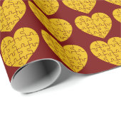 ヴィンテージハート形状ジグソーパズル ラッピングペーパー (ロールコーナー)
