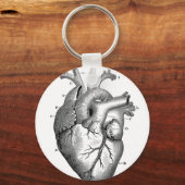 ヴィンテージハート構造 |カスタマイズ可能 キーホルダー (正面)