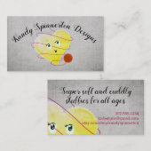 ヴィンテージハート糸編み物かじり名刺 名刺 (正面/裏面)