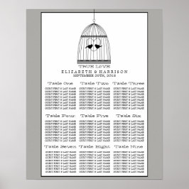 ヴィンテージハート結婚の着座表 ポスター