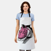 ヴィンテージハート貫通亀裂 エプロン (着用した状態)