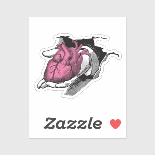 ヴィンテージハート貫通亀裂 シール (シート)