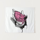 ヴィンテージハート貫通亀裂 タペストリー (正面(横))