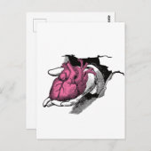 ヴィンテージハート貫通亀裂 ポストカード (正面/裏面)