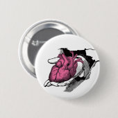 ヴィンテージハート貫通亀裂 缶バッジ (正面&裏面)