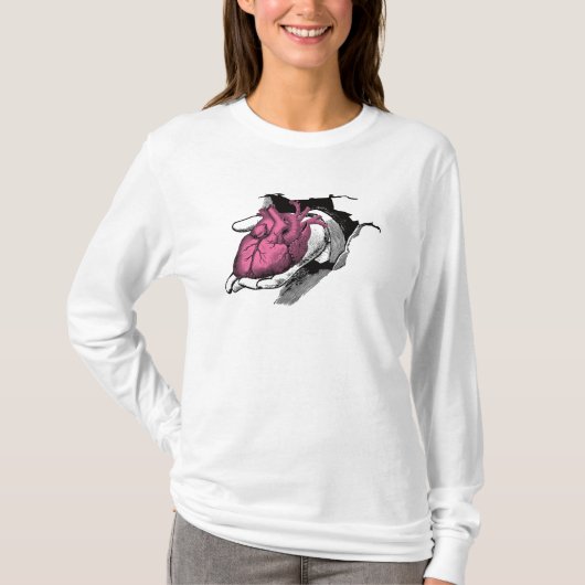 ヴィンテージハート貫通亀裂 Tシャツ (正面)