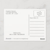 ヴィンテージハート鳥かごウェディング感謝祭 ポストカード (裏面)