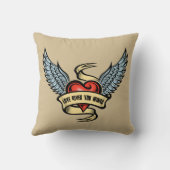 ヴィンテージハート（翼あり） クッション (裏面)