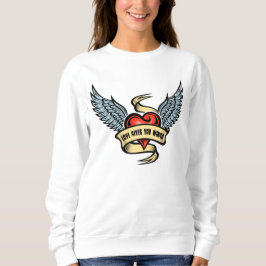 ヴィンテージハート（翼あり） スウェットシャツ