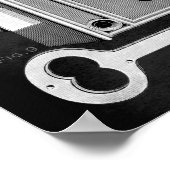 ヴィンテージハードウェアポスターロック – 鍵Blackboard ポスター (角)