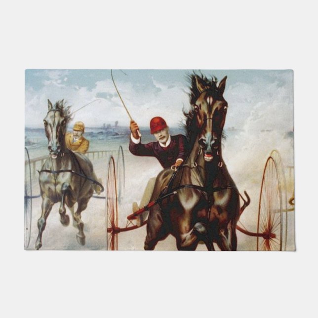 ヴィンテージハーネスレース ドアマット (正面)