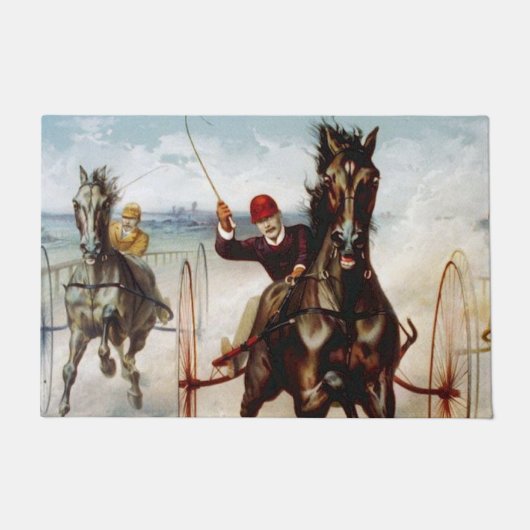 ヴィンテージハーネスレース ドアマット (正面)