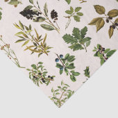 ヴィンテージハーバリウムグリーン植物パターン 薄葉紙 (詳細)
