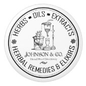 ヴィンテージハーバルアドメーションファームハウスシャビーシック セラミックノブ (正面)