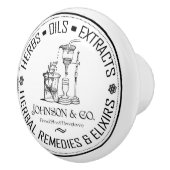 ヴィンテージハーバルアドメーションファームハウスシャビーシック セラミックノブ (右)