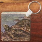 ヴィンテージハーバーシール、海洋生物海動物 キーホルダー (裏面)