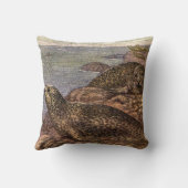 ヴィンテージハーバーシール、海洋生物海動物 クッション (裏面)