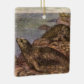 ヴィンテージハーバーシール、海洋生物海動物 セラミックオーナメント (右)