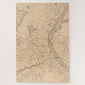 ヴィンテージハーバーヒルMAの地図（1909年） ジグソーパズル (縦)