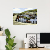 ヴィンテージハーバービュー、ムーセホールコーンウォール ポスター (ホームオフィス)