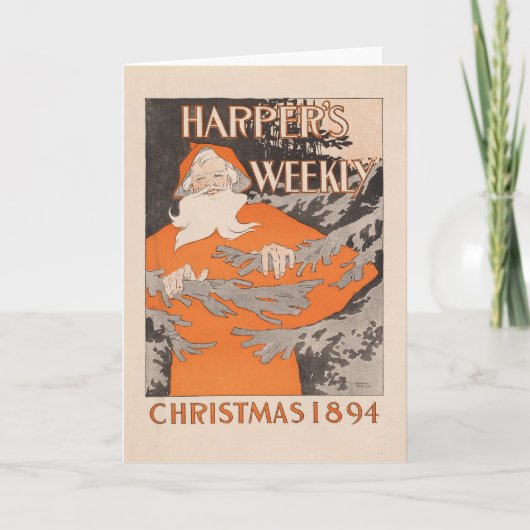 ヴィンテージハーパーの週間クリスマス1894 シーズンカード (正面)