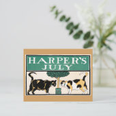 ヴィンテージハーパーの7月キャッツbyエドワード・ペンフィールド ポストカード (スタンド正面)