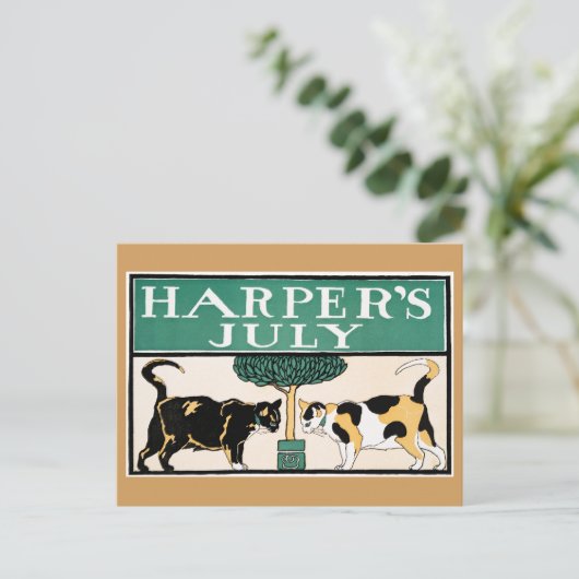 ヴィンテージハーパーの7月キャッツbyエドワード・ペンフィールド ポストカード (スタンド正面)