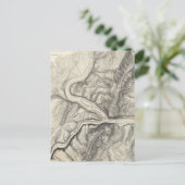 ヴィンテージハーパーズフェリーの地図(1863年) ポストカード (スタンド正面)