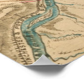 ヴィンテージハーパーズフェリー内戦の地図(1862) ポスター (角)