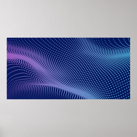ヴィンテージハーフトーンメッシュ効果鮮やか抽象芸術 ポスター (正面)