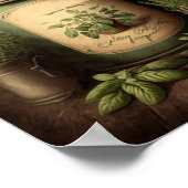 ヴィンテージハーブのダウンロード可能なウォールアート ポスター (角)