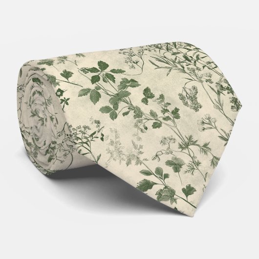 ヴィンテージハーブ園ボタニカルワイルドフラワー結婚ズ ネクタイ (ロール)