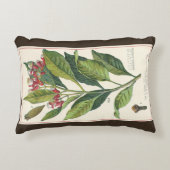 ヴィンテージハーブ香辛料、クローブ植物 アクセントクッション (正面)