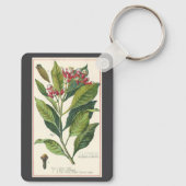 ヴィンテージハーブ香辛料、クローブ植物 キーホルダー (裏面)