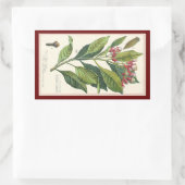 ヴィンテージハーブ香辛料、クローブ植物 長方形シール (バッグ)