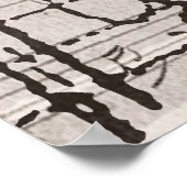 ヴィンテージハープとアンティーク音楽コラージュカスタマイズ ポスター (角)