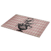 ヴィンテージハープと鳥の切断ボード カッティングボード (角)