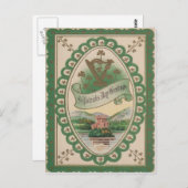 ヴィンテージハープオブエリンセントパトリックのデイカード ポストカード (正面/裏面)