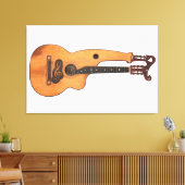 ヴィンテージハープギター32x48 キャンバスプリント (インサイチュ (リビング))