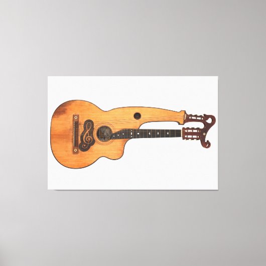 ヴィンテージハープギター40x60 キャンバスプリント (正面)