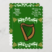 ヴィンテージハープサンパトリックの日シャムロックセルティック シーズンカード (正面/裏面)