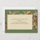 ヴィンテージハーベストオールドランシンサンクスギビング シーズンカード (裏面)