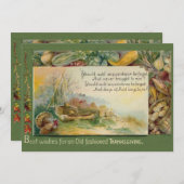 ヴィンテージハーベストオールドランシンサンクスギビング シーズンカード (正面/裏面)