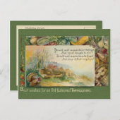 ヴィンテージハーベストオールドランシンサンクスギビング ポストカード (正面/裏面)